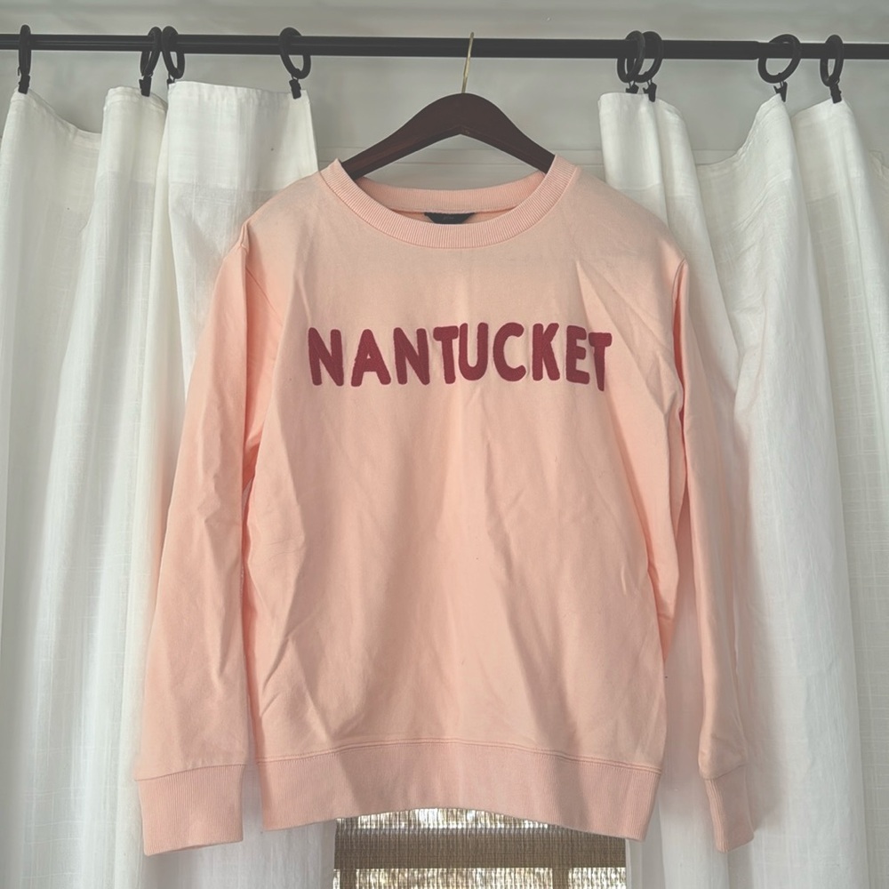 JCREW J CREW NANTUCKET PINK CREWNECK SWEATSHIRT